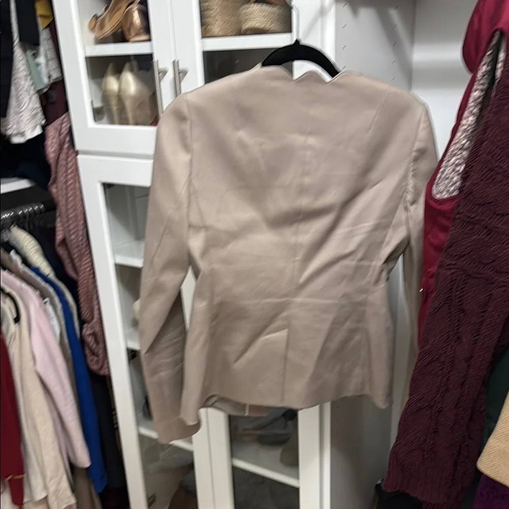 Banana Republic Women's Scalloped Tan Blazer